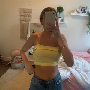 Yellow crop top